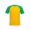 Tricou Bărbați Fruit of the loom Valueweight Mânecă Scurtă Baseball T Raglan